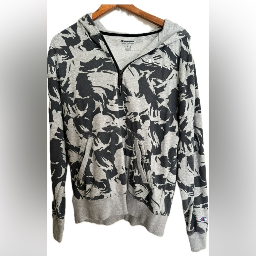 Champion Athletic Hoodie Brush Stroke AOP Global Explorer half-zip - Size S